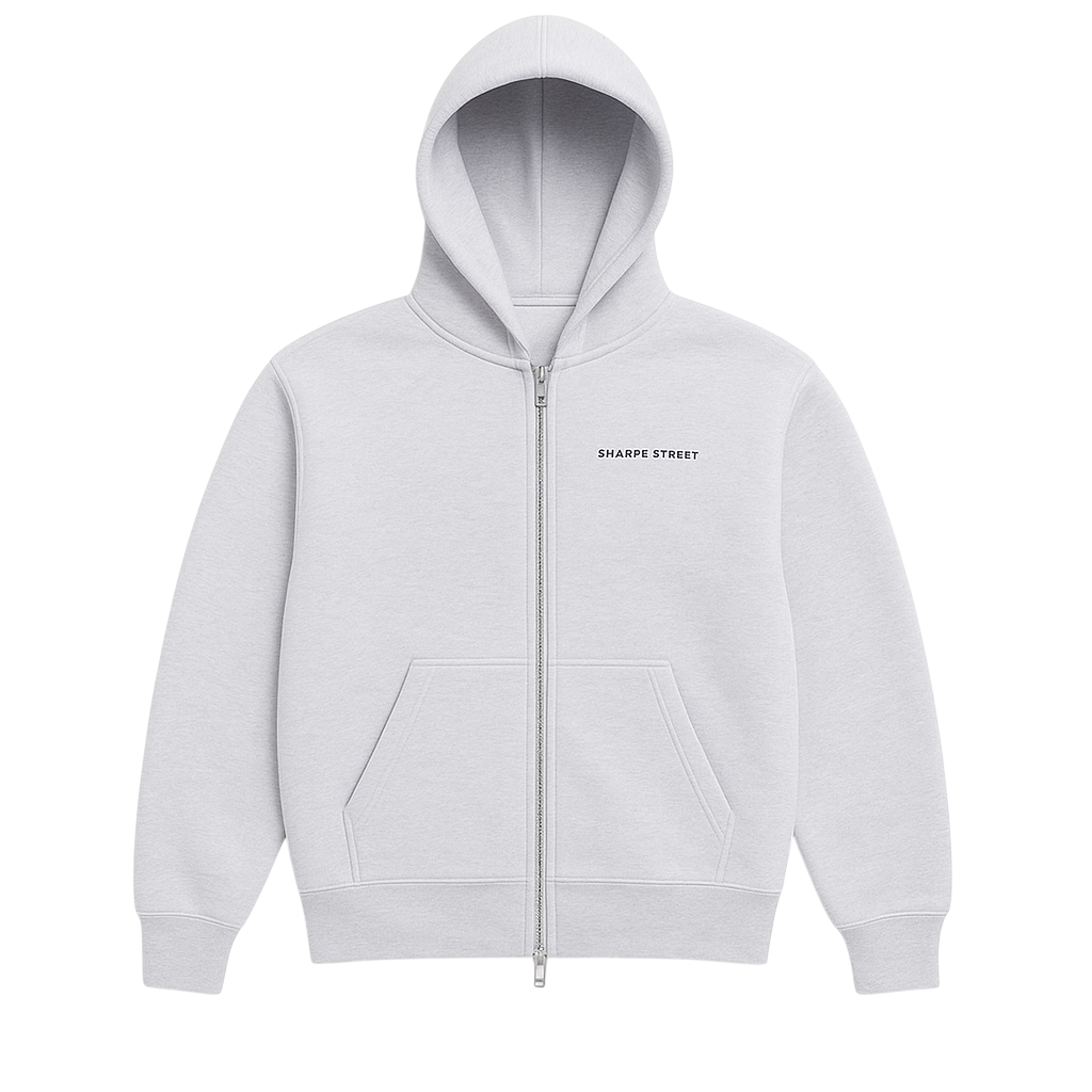 ZIP UP HOODIE (cloud) – sharpestreetauthentic
